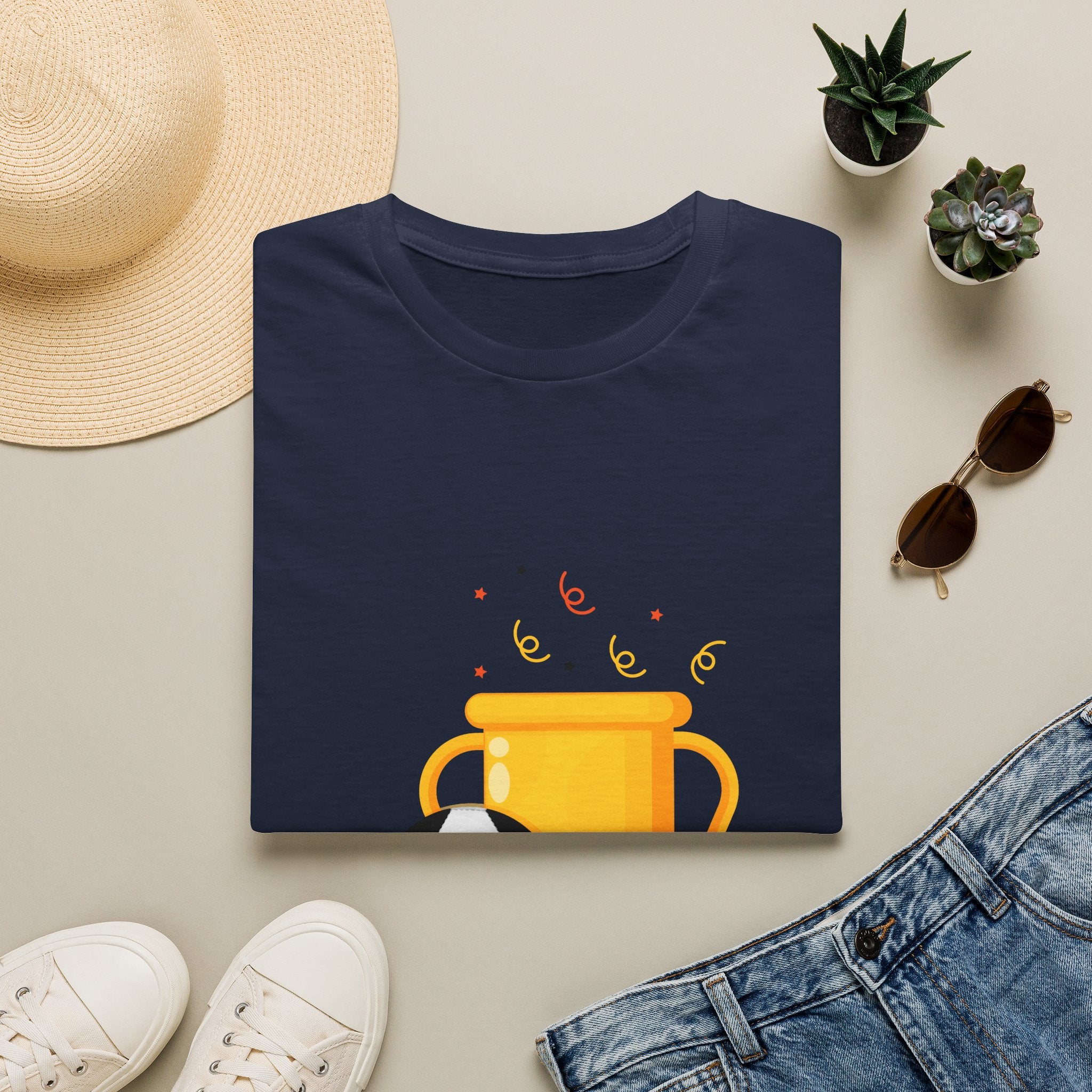 Soccer Champion Trophy T-Shirt — Kids & Fans Victory Tee