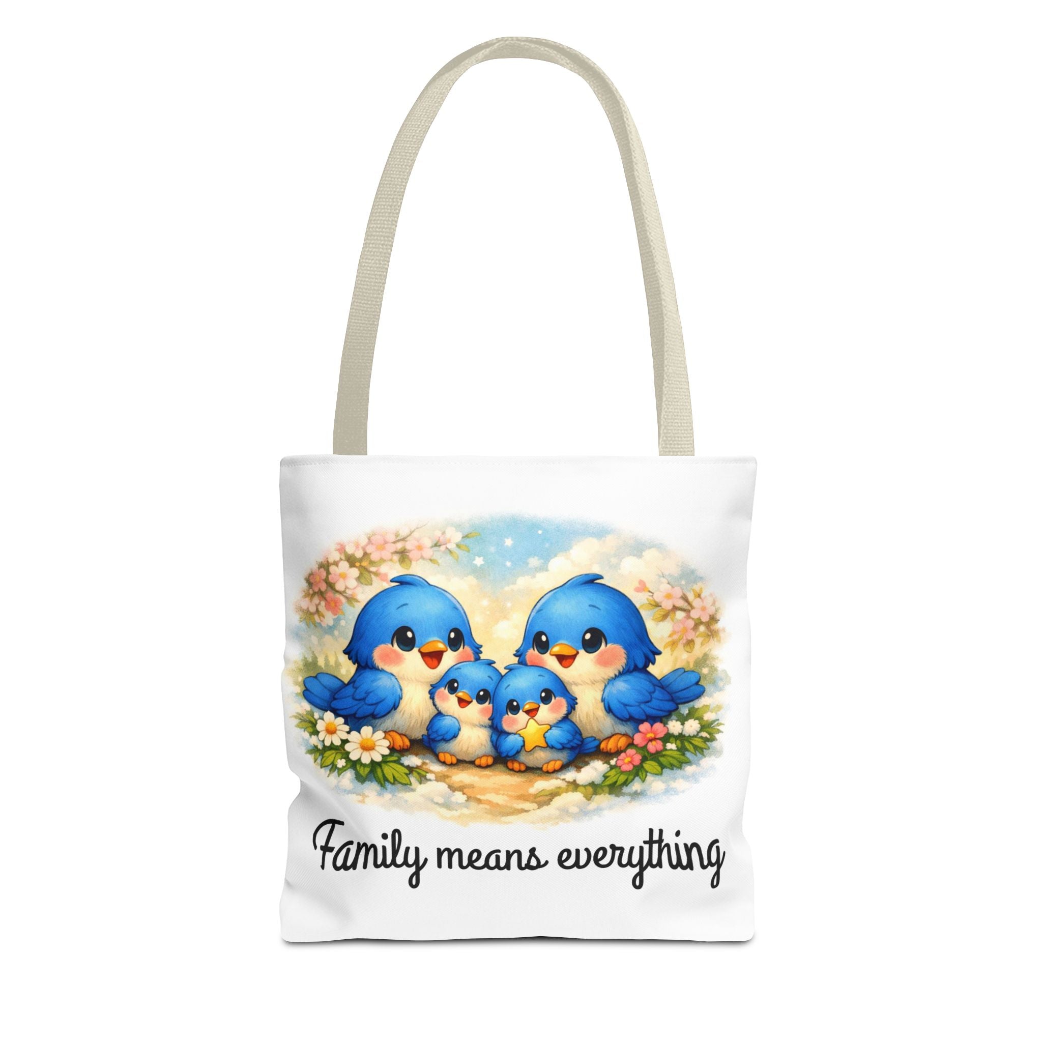 Family Means Everything Bluebirds – Premium Tote Bag