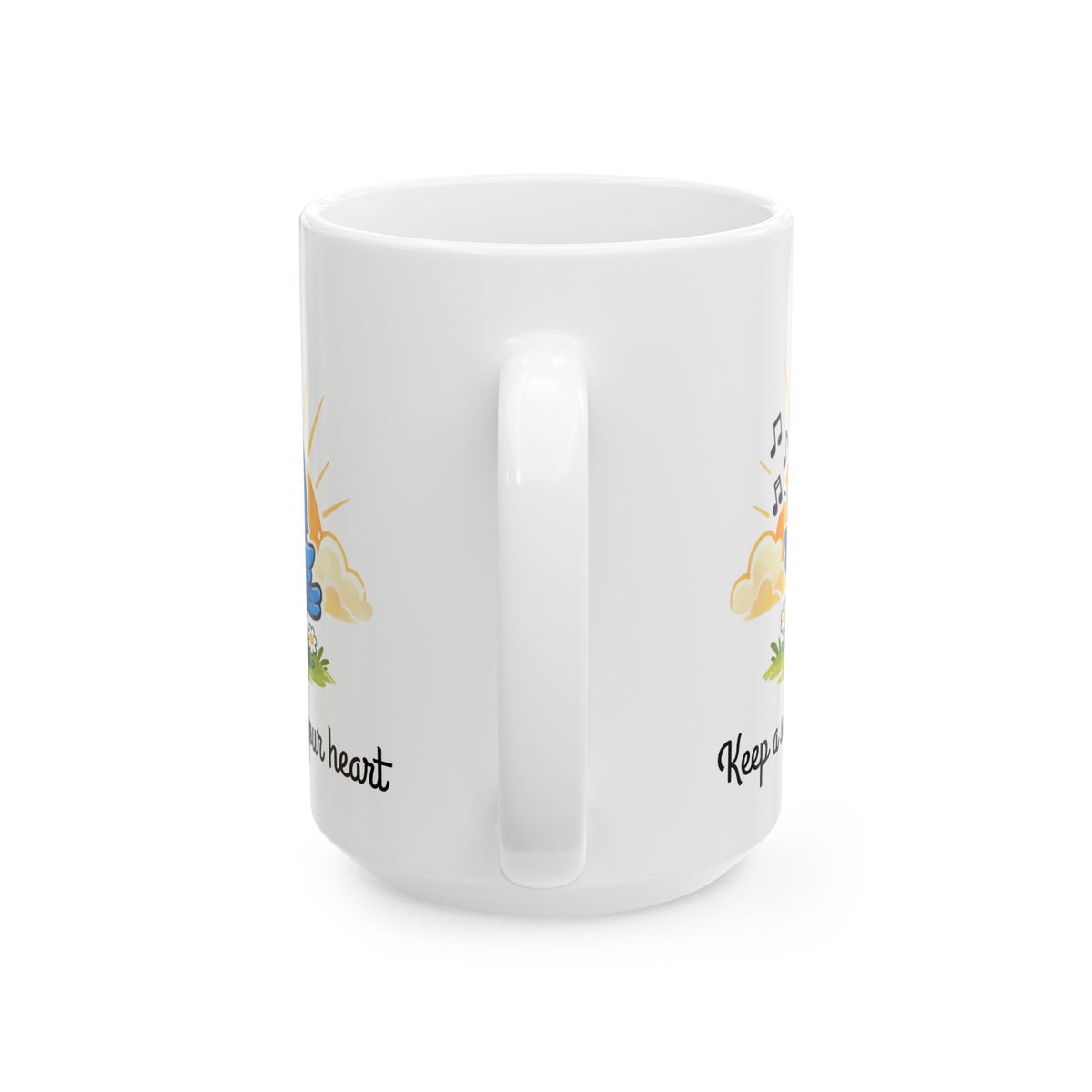 Singing Bluebird Mug – Inspirational Music Lover Gift – ‘Keep a Song in Your Heart’