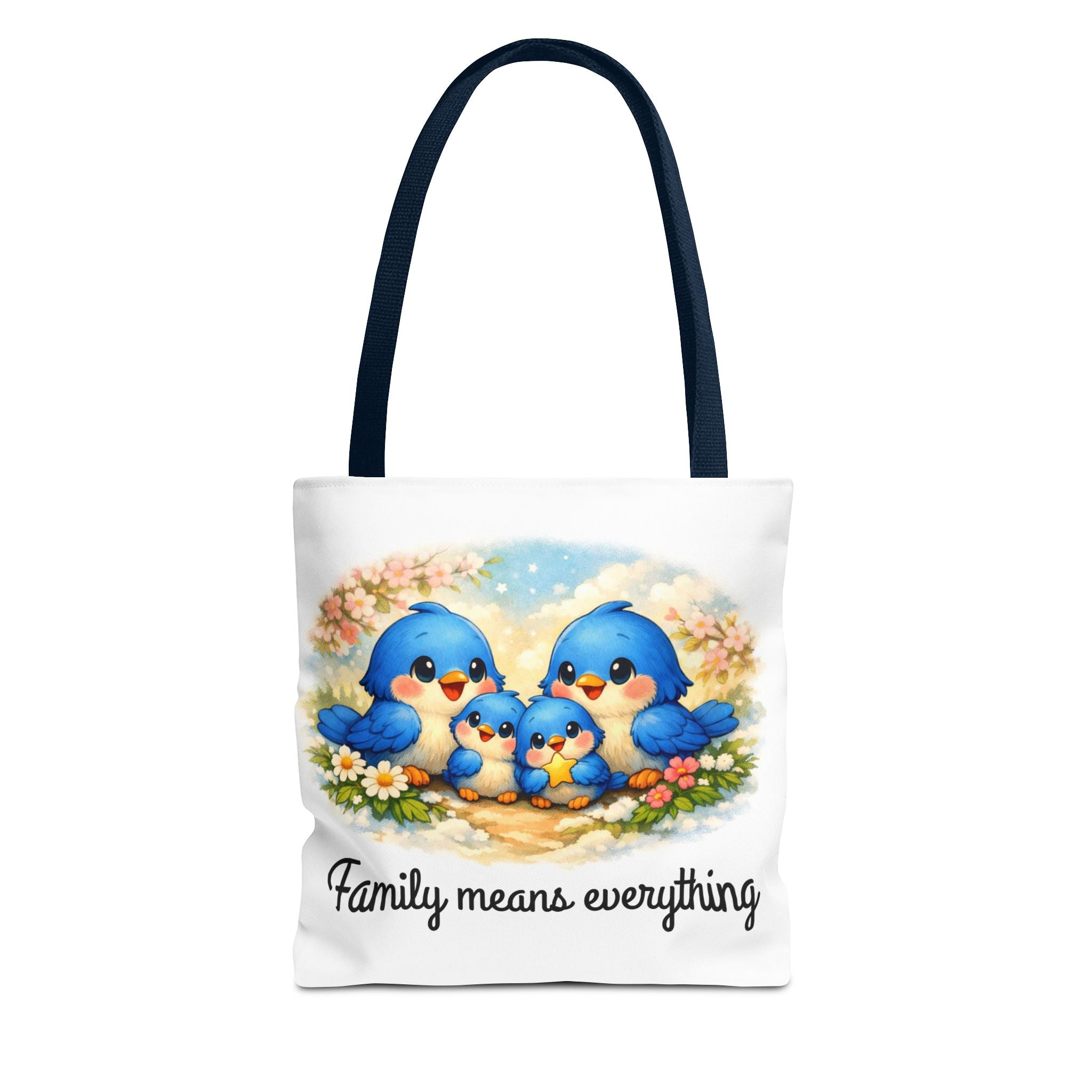 Family Means Everything Bluebirds – Premium Tote Bag