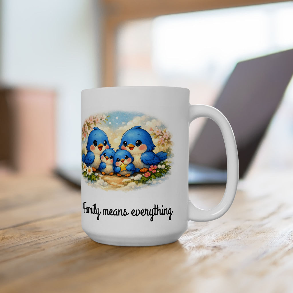 Family Bluebirds Mug – Sentimental Gift for Moms, Grandmas & Bird Lovers