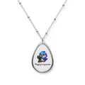 “Vlogging Bluebird Teardrop Necklace – Cute Creator Jewelry for Content Makers & Influencers”