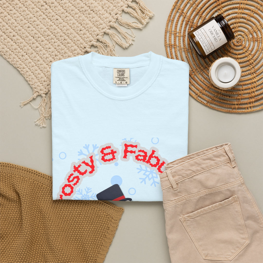 Frosty & Fabulous Christmas Tee – Snowman & Snowflakes Holiday Shirt