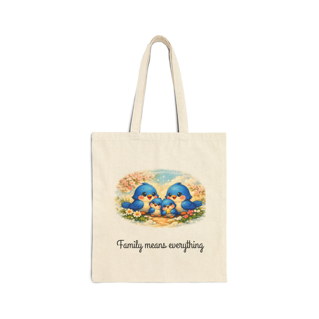Family Bluebirds Tote Bag – Sentimental Gift for Moms, Grandmas & Bird Lovers  Description