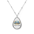“Family Bluebirds Teardrop Necklace – Meaningful Gift for Moms, Grandmas & Bird Lovers”