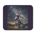 Stargazer Blue Heeler Dog Mouse Pad — Celestial Night Desk Mat for Animal Lovers