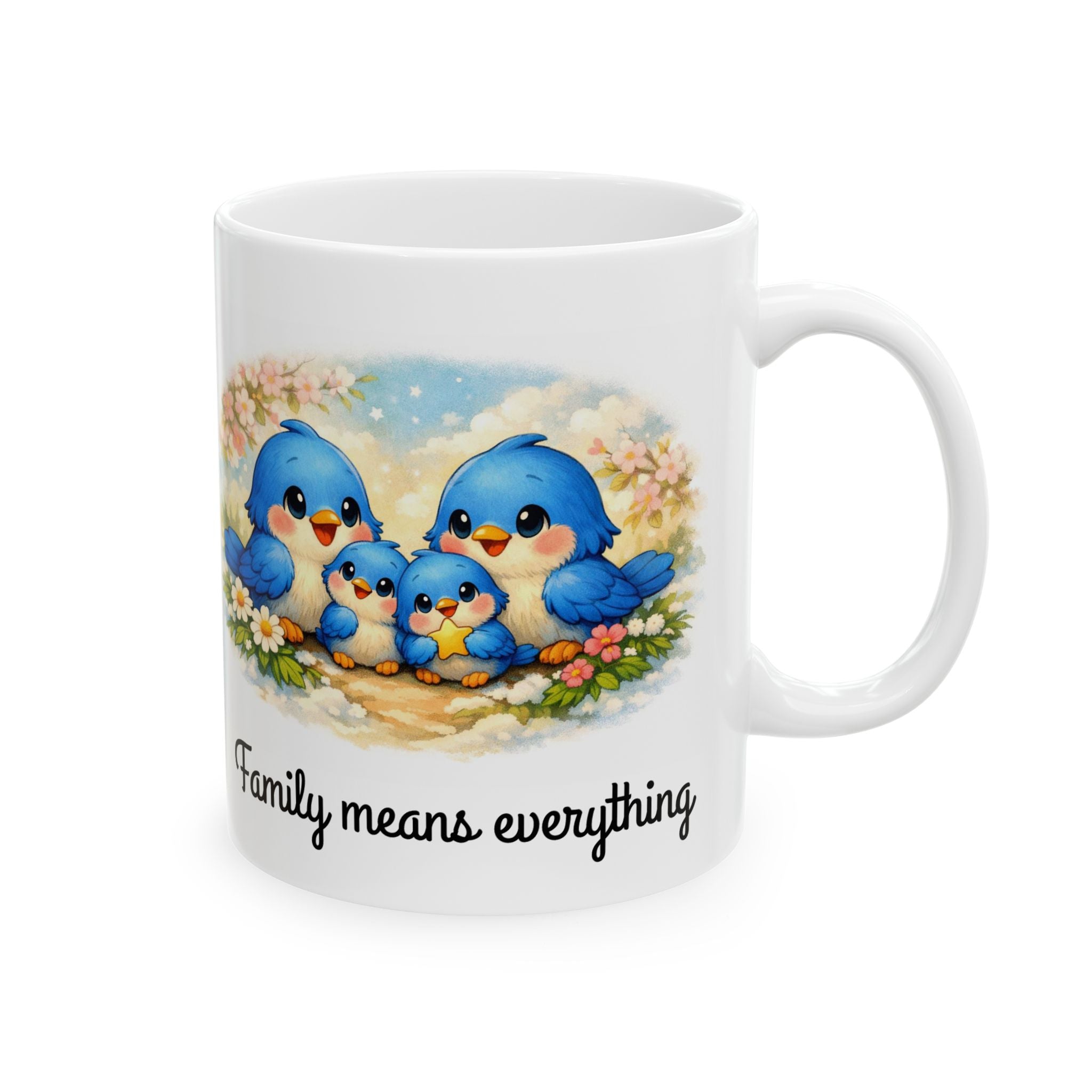 Family Bluebirds Mug – Sentimental Gift for Moms, Grandmas & Bird Lovers