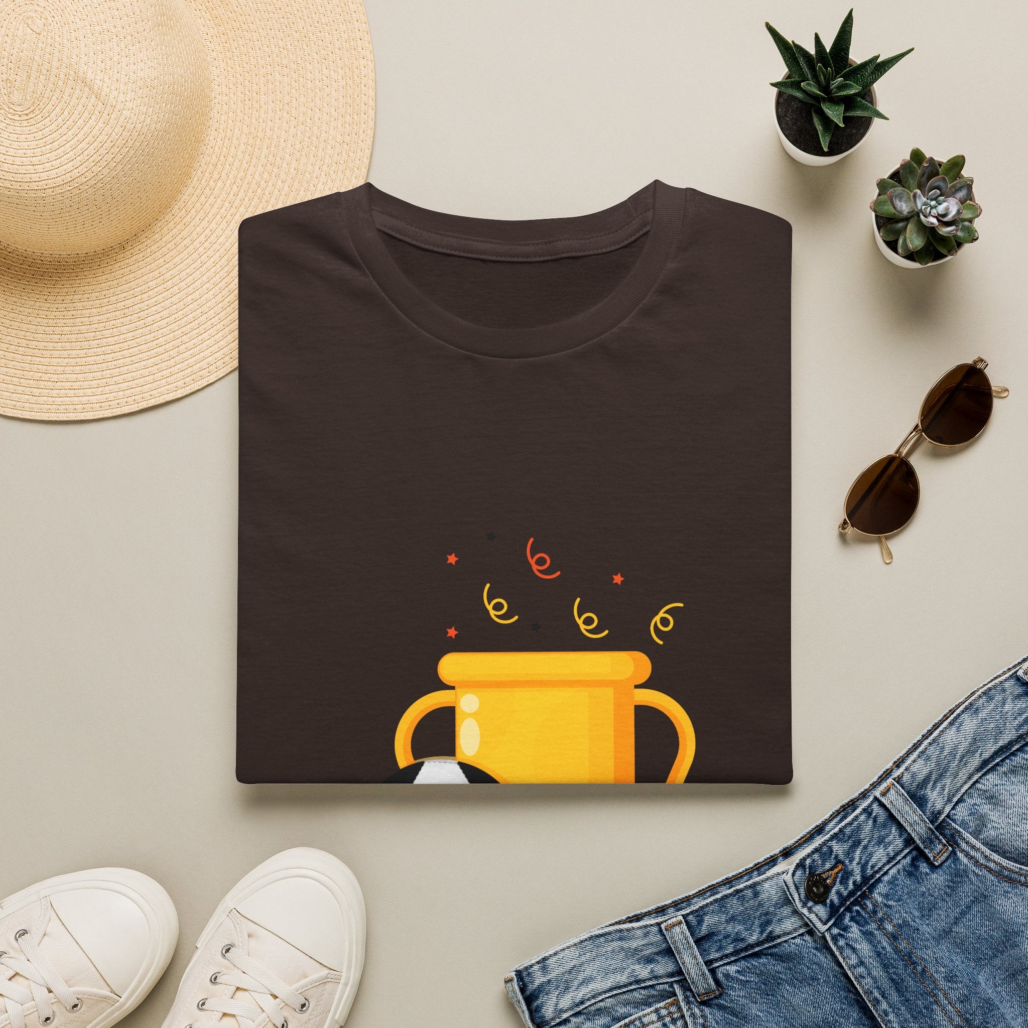 Soccer Champion Trophy T-Shirt — Kids & Fans Victory Tee