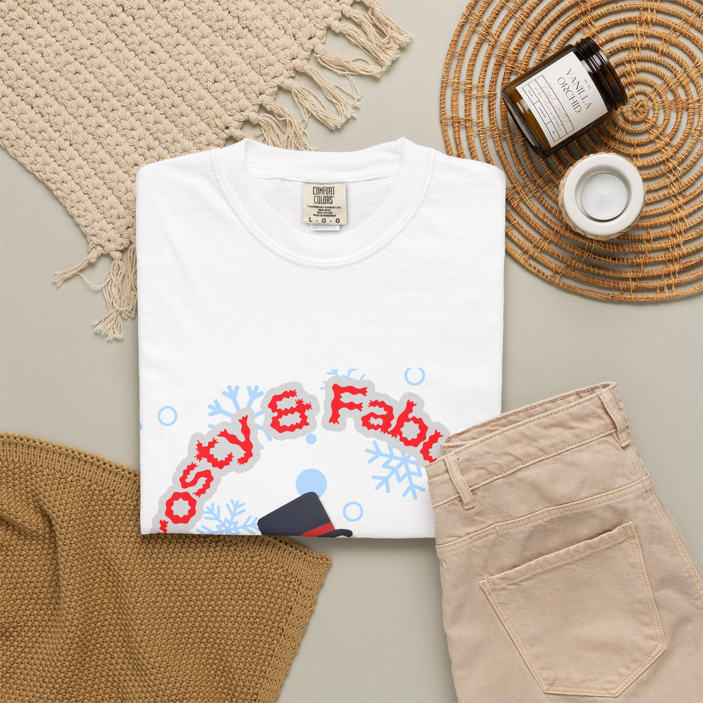 Frosty & Fabulous Christmas Tee – Snowman & Snowflakes Holiday Shirt