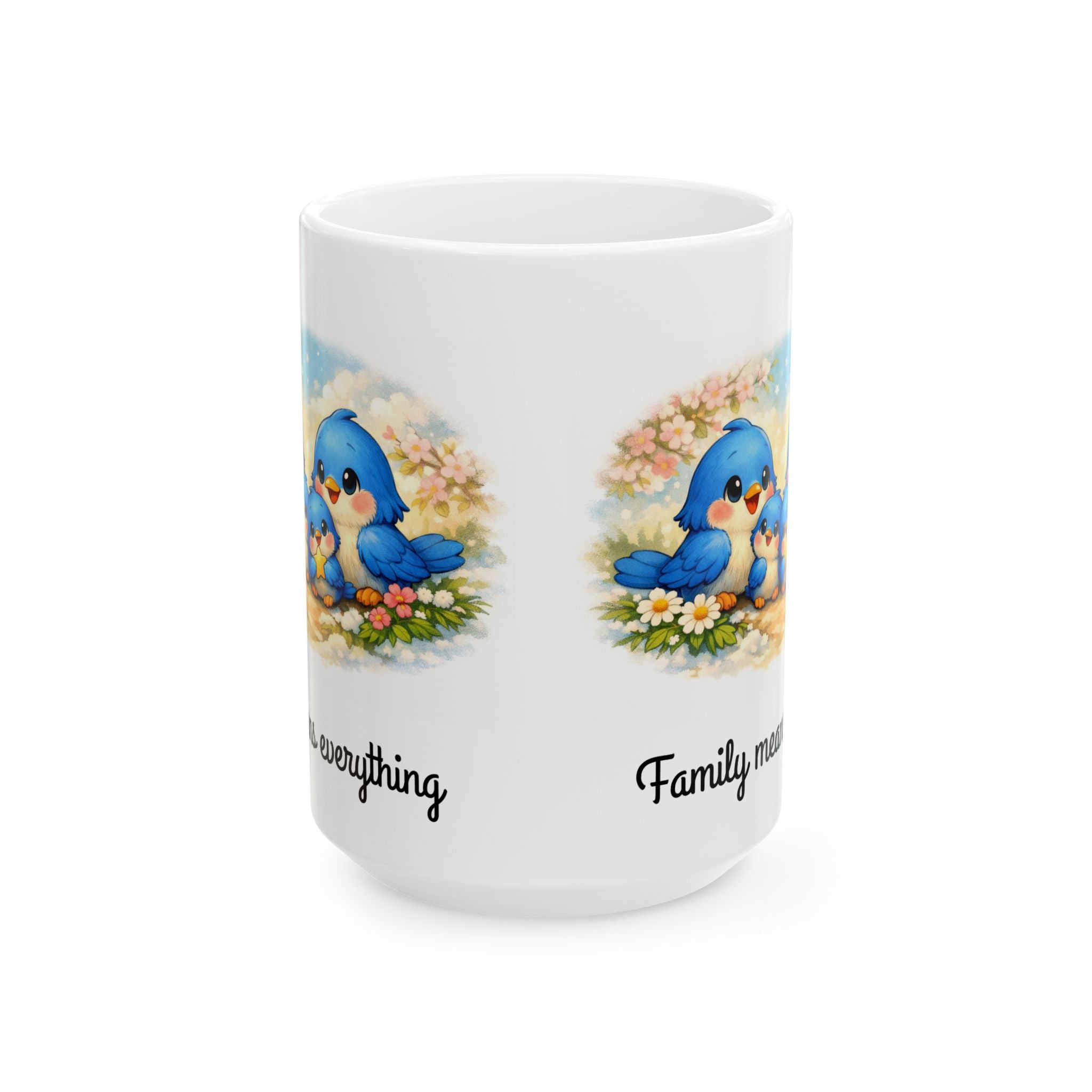 Family Bluebirds Mug – Sentimental Gift for Moms, Grandmas & Bird Lovers