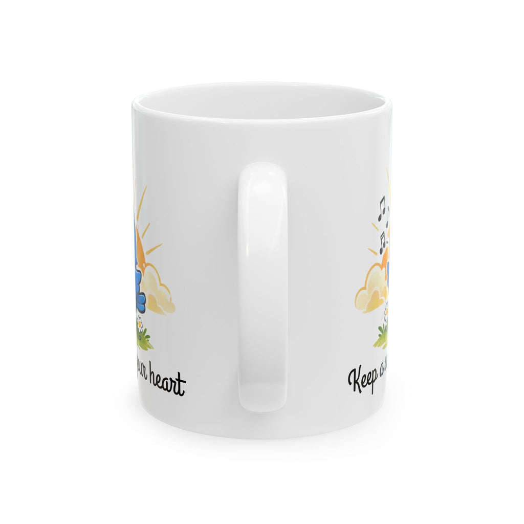 Singing Bluebird Mug – Inspirational Music Lover Gift – ‘Keep a Song in Your Heart’