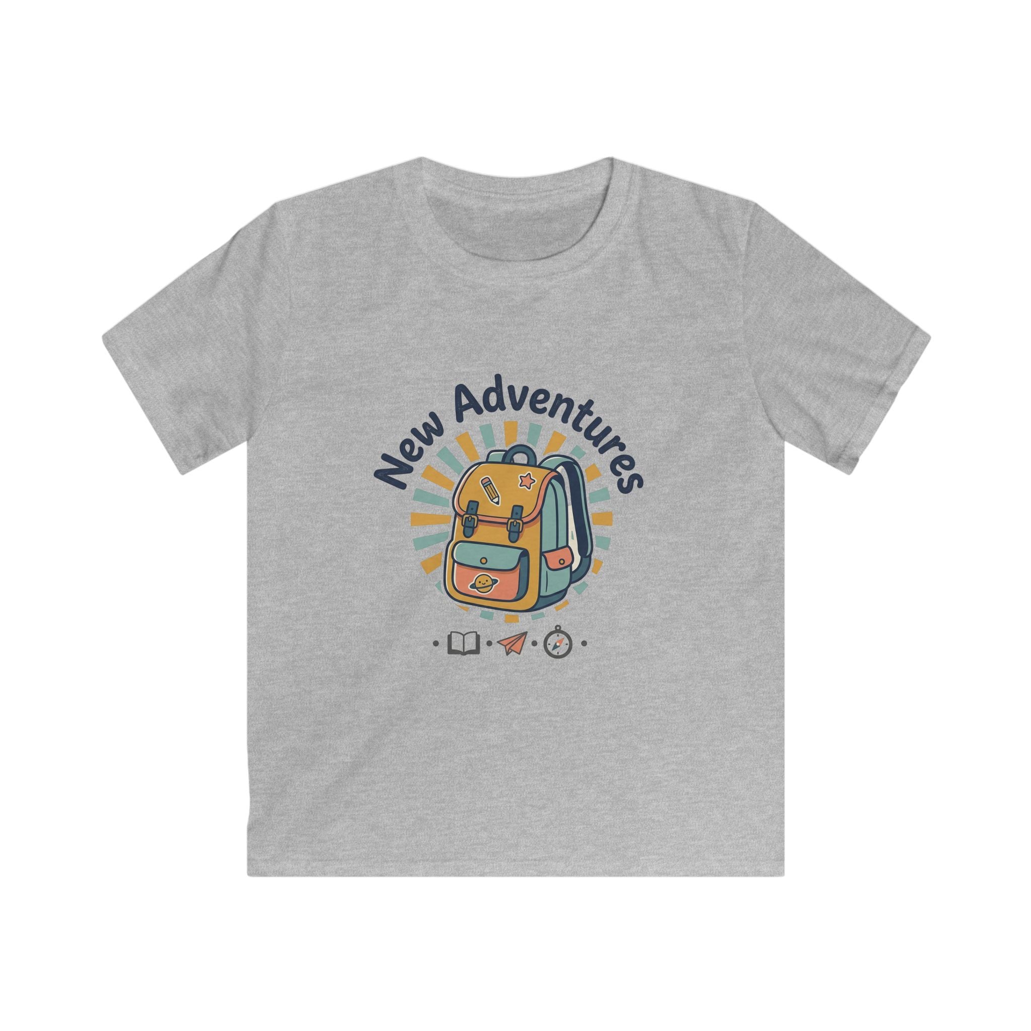 Kids Tee — "New Adventures" Backpack Graphic