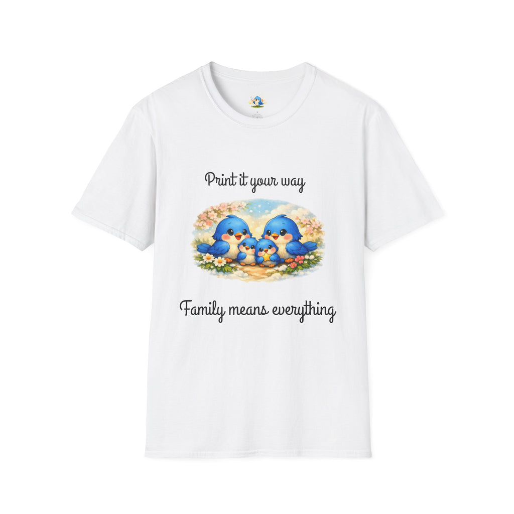 Personalized “Family Means Everything” Bluebird Family Tee