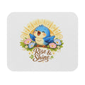 Rise & Shine Bird Mouse Pad — Cute Morning Bluebird Desk Mat