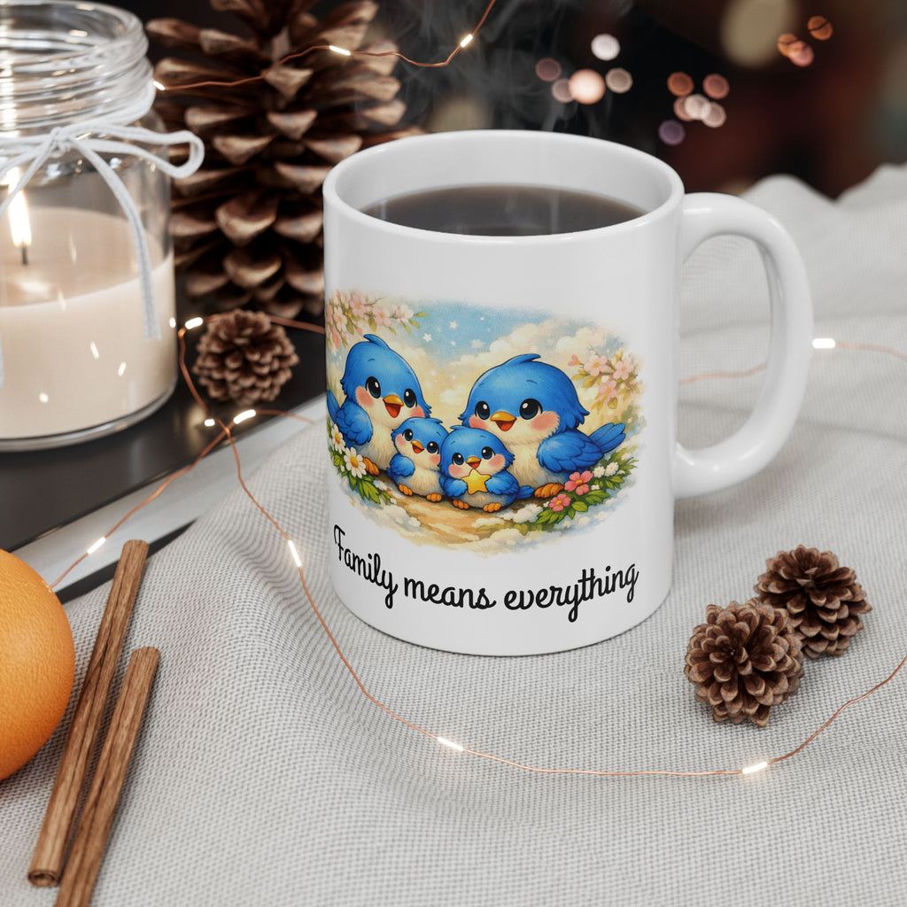 Family Bluebirds Mug – Sentimental Gift for Moms, Grandmas & Bird Lovers