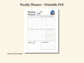 Weekly Planner Printable – Cozy Minimal Layout (Digital Download)